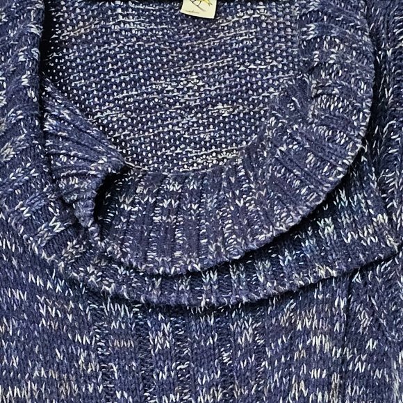 Anthropologie Yellow Bird Blue Draped Wrap Sunday Sweater - Picture 4 of 12